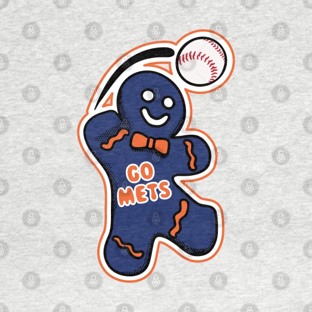 New York Mets Gingerbread Man by Rad Love